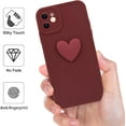thumbnail image 4 of Case for iPhone 12 Mini, Cute Pattern Soft TPU Case for Girls Women, Camera Hole Protective Case for iPhone 12 Mini (5.4 inch), Red Heart, 4 of 13
