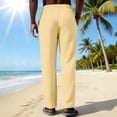 thumbnail image 5 of GUZOM Mens Joggers and Sweatpants 100% Cotton Relaxed Fit Tapered Casual Lounge Pants with Elastic Waist Drawstring Yellow,Size XL, 5 of 8