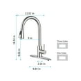 thumbnail image 5 of Kitchen Faucet with Pull Out Sprayer, 360° Swivel Single Handle Stainless Steel Sink Faucet, High Arc Water Tap for Home Kitchen Use, 5 of 8