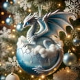 thumbnail image 2 of 1X Ornament - 2025 Dragon Christmas Decoration Acrylic Christmas Tree Ornaments Simulation Dragon Ornaments 8Cm, 2 of 9