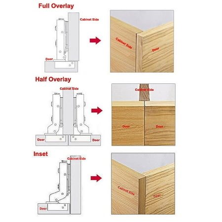 304 Stainless Steel Concealed Self Close Cabinet Full Overlay Door