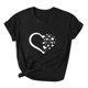 thumbnail image 5 of ICHUANYI Clearance Women Girls Plus Size Sunflower Print Tees Short Sleeve T Shirt Blouse Tops(Black, L) ICHUANYI WER2023081202521, 5 of 5