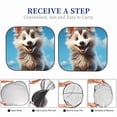 thumbnail image 6 of Naloa Blue Sky Cute Wolf Print 2-Piece Windshield Sunshade,Foldable Car Front Window Sun Shades,for Most Sedans SUV Truck-Medium, 6 of 6