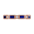 thumbnail image 3 of 0.60 Carat Diamond and Blue Sapphire Wedding Band Ring in 14K Rose Gold [1/10 Carat Diamond & 1/2 Carat Blue Sapphire], 3 of 6