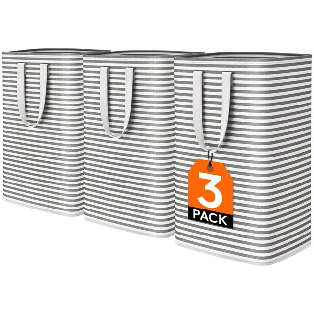 Cesto de ropa Lifewit, grande, plegable, 3 x 80 L, impermeable