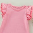 thumbnail image 3 of Toddler Newborn Baby Girl Short Flying Sleeve T Shirts Cotton Tee Tops Candy Color Shirt Summer Clothes 0-4 T, 3 of 7