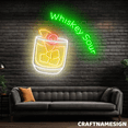 thumbnail image 2 of Craftnamesign Whiskey Sour Neon Sign, Whiskey Bar Wall Decor, Bar Pub Wall Art, 2 of 5