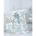 thumbnail image 3 of Aqua Teal Coastal Towel Set of 3, Soft Microfiber Bath Towels, Hand Towel, Washcloths, Summer Beach Starfish Coral Nautical Quick-Dry Absorbent Towels for Bathroom Kitchen Hotel Beach Gym Spa, 3 of 7