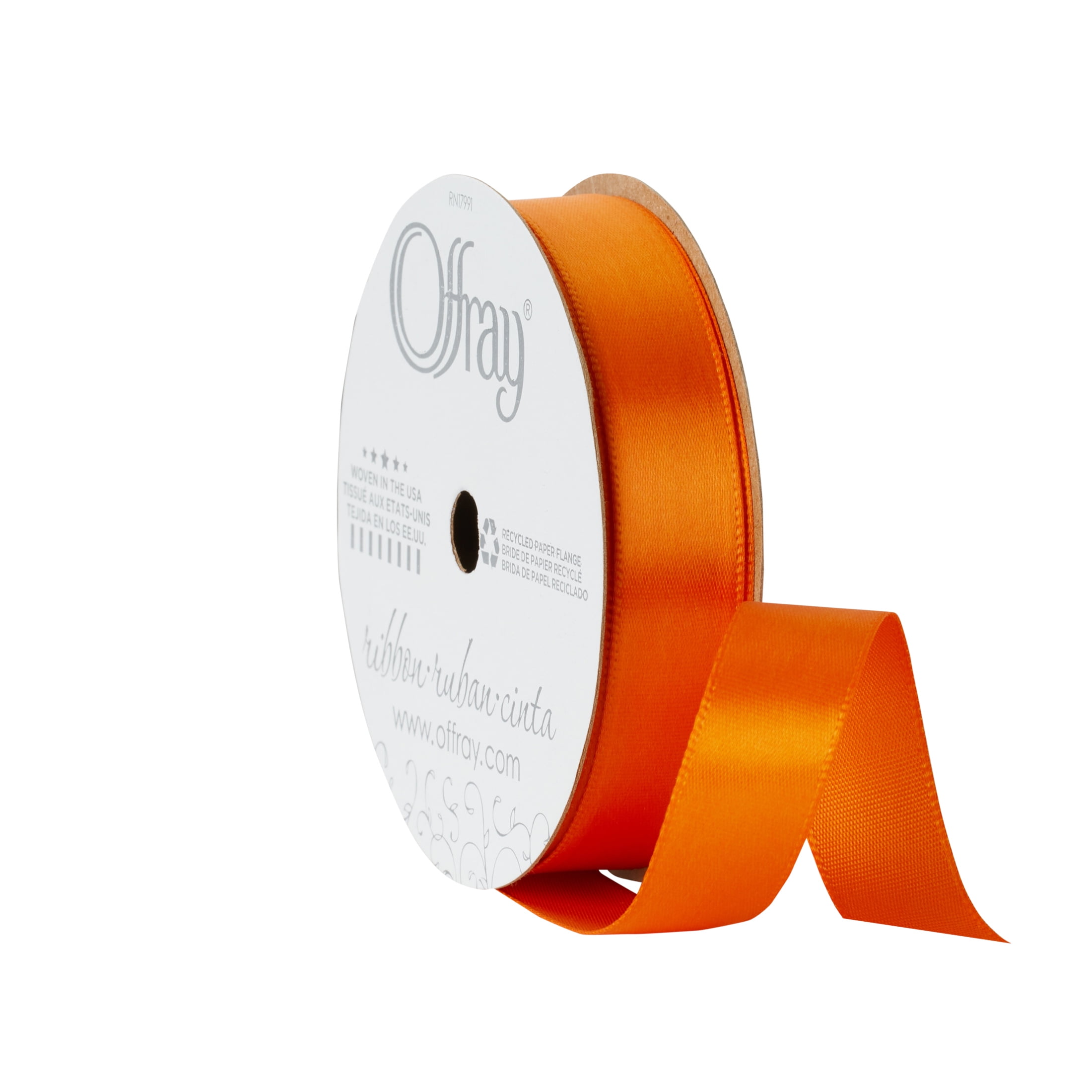 TONIFUL 1-1/2 Inch (40mm) x 100 Yard Orange Wide Satin Ribbon