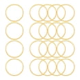 thumbnail image 1 of Uxcell 50 Pack Round Earring Beading Hoop, 12mm Open Beading Hoop, Gold Tone, 1 of 7