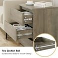 thumbnail image 4 of Homfa 3 Drawers Nightstand Set of 2, Small Sofa Table, Wooden Storage Cabinet for Living Room, Gray Finish, 4 of 8