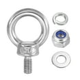 thumbnail image 5 of Uxcell M6 x 11mm Lifting Shoulder Eye Bolt 304 Stainless Steel Lifting Ring Threaded Eyebolt with Nuts and Washers 5Pcs, 5 of 5