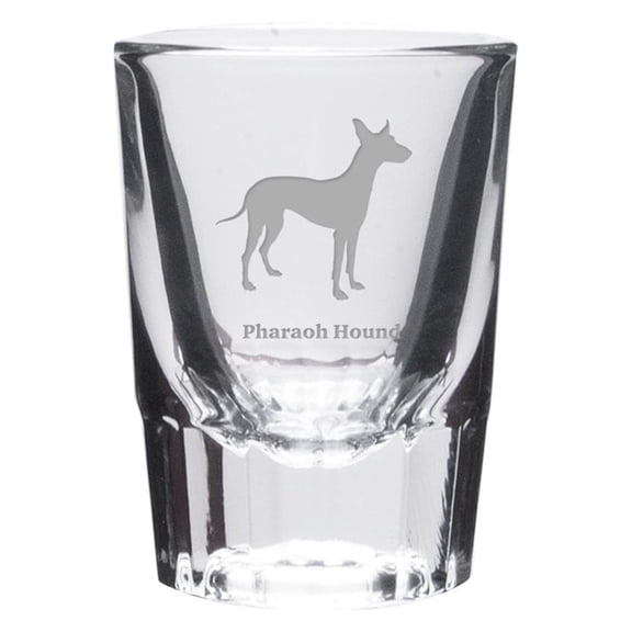 Pharaoh Hound Deep Etched Shot Glass