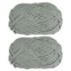 thumbnail image 1 of 2Madejas Chenilla Hilo Terciopelo Manta Hilo 2x100g/7.1oz 6 Súper Voluminoso Poliéster Suave Tejido para Ganchillo Tejedura Bolsos Bufanda Sombrero, Gris, 1 of 7