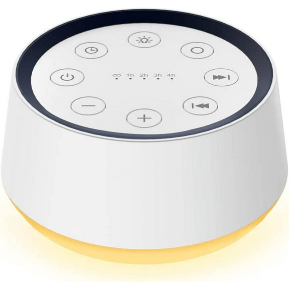Brown Noise Sound Machine with 30 Soothing Sounds 12 Colors Night Light White for Adults Baby Kids Sleep Machines Memory Function 36 Volume Levels 5 Timers Home Office Travel