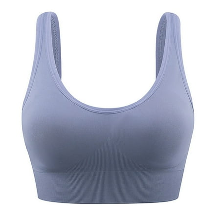Blphud Plus Size Bra U Shaped Womens Workout Sports Bra Women s Bra Back Adjustable No Steel Ring Shockproof Fitness Running Underwear Lingerie for Women Sports Bras Blue M