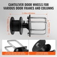 thumbnail image 4 of Heavy Duty Sliding Door Kit with H Groove Wheels for Cantilever and Roller Shutter Doors 4 Track Wheels Black, 4 of 6