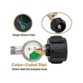 thumbnail image 2 of 15 Inch RV Propane Hose Pigtail with Gauge for 5-40Lb Tanks - Stainless Braided Propane Hose Quick-Good, 2 of 5