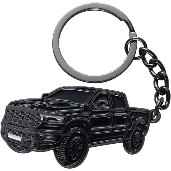 Car Keychain for Dodge Ram 2023 2022 1500 TRX Key Chain Fob Cover Cool Mods Accessories 2"x1.3" Black