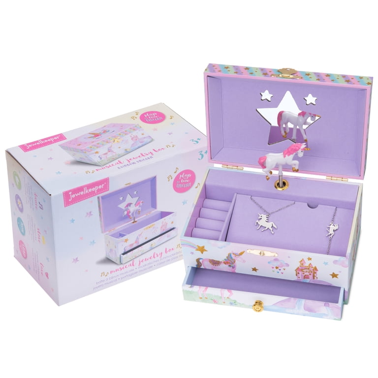 Jewelkeeper Little Girl's Musical Jewelry Box Set with Unicorn
