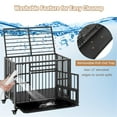 thumbnail image 7 of Demi Bonn 37" Foldable Heavy Duty Dog Cages, Metal Escape Proof Kennel, Chew-proof Dog Crates for Medium Dogs with Tray, Black, 7 of 7