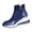Blue, variant on Platform Boots for Women Low Heel Wedge Ankle Booties Fashion Casual Side Zipper Boots Round Toe Short Booties Comfortable Non-Slip Walking Sneakers for Outdoor Work Daliy