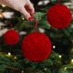 thumbnail image 5 of Juego de 6 bolas de espuma de lana para árbol de Navidad, adornos navideños para árbol de Navidad, juego de bolas de espuma de lana para fiesta., 5 of 5