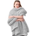 thumbnail image 3 of Handmade Knitted Throw Blanket For Sofa, 3 of 3
