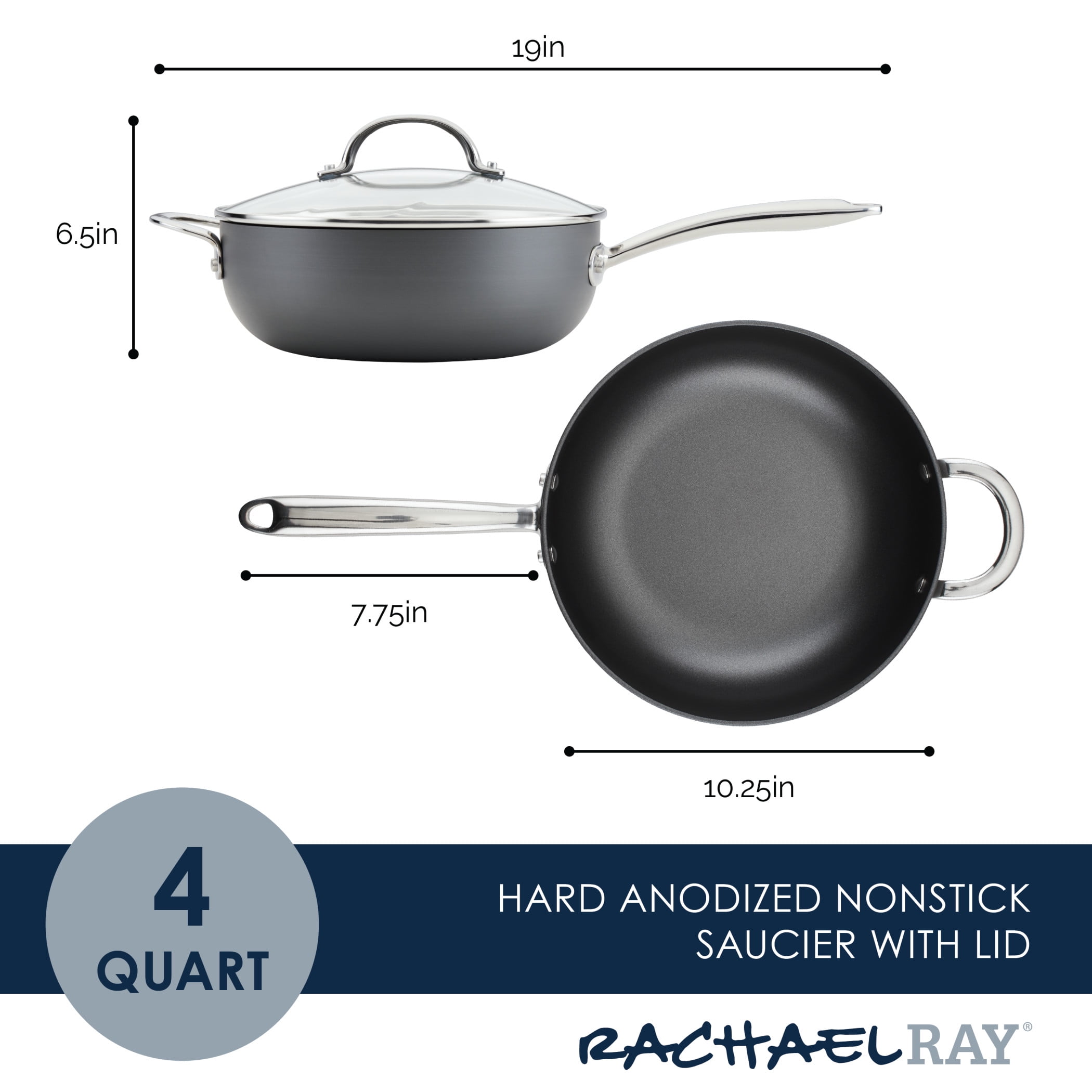 3-Quart Nonstick Saucier Pan – Rachael Ray