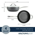 thumbnail image 6 of Rachael Ray Hard Anodized Non-Stick Saucier Saucepan with Helper Handle and Lid, 4 Quart, Gray, 6 of 11