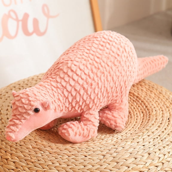 19.6in Simulated Pangolin Shaped Plush Toys, Soft Bedside Sofa Pillows, Used for Home Decoration as Birthday Gifts(Pink)