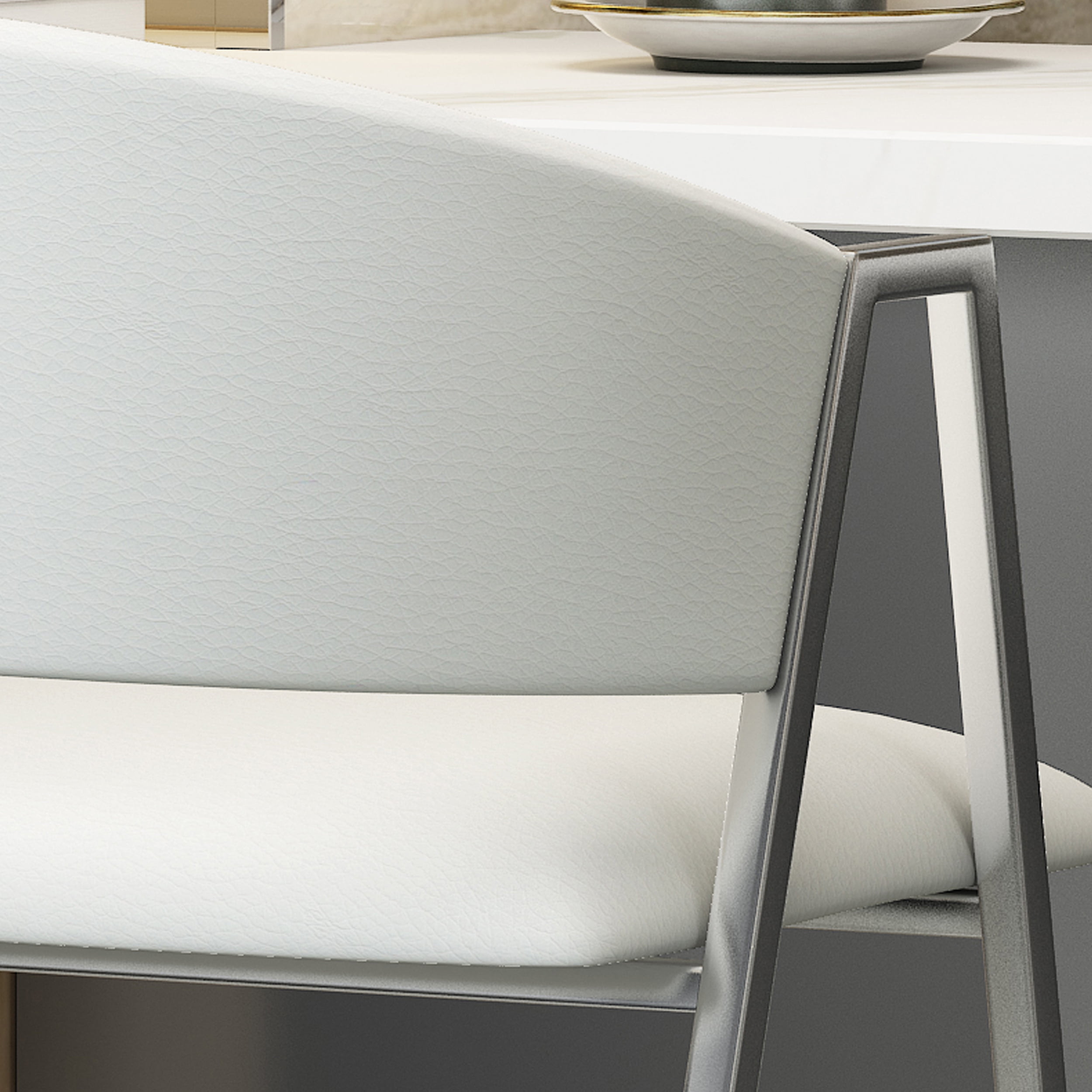 Noble House Modern Leather 28.25 Inch Barstool,Ivory