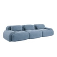 thumbnail image 4 of 3-Seat Sofa Premiumcorduroy Fabric Fabric Modular Multi-Combination Anti-Slip Design No Assembly Curved Armrests Ergonomic Support High-Resilience Sponge for Living Rooms Bedrooms (Blue), 4 of 11