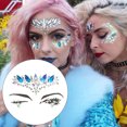 thumbnail image 4 of Qarigey Ojo cara gemas pegatinas de diamantes de imitación frente cristal joyería temporal DIY decoraciones disfraz boda Festival maquillaje Tratamientos faciales Azul, 4 of 6