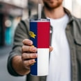 thumbnail image 5 of North Carolina State Flag 20oz Insulated Water Bottle Skinny Tumbler Includes Straw, 5 of 7