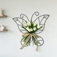 thumbnail image 5 of Gallickan Butterfly Tulips Wall Decor, Rustic Artificial Tulips Hanging on Iron Frame for Front Door Porch Patio, Farmhouse Spring Home Decor , Ideal Mother's Day Gift for Mom Grandma., 5 of 5