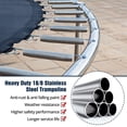 thumbnail image 4 of Trampoline Rond en Acier Inoxydable 18/8 de 12 Pieds, Trampoline Extérieur Robuste pour Adultes et Enfants avec Filet de Sécurité, Ensemble de Piquets Coupe-Vent, Barre d'Équilibre, Poteaux Courbés, 4 of 7