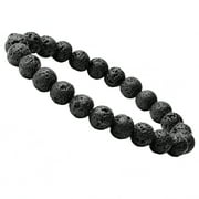 ZERO GRAVITY HAWAII 10mm Natural Volcanic Lava Stone Rock Elastic Essential Oil Diffuser Bracelet