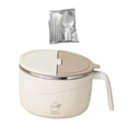 thumbnail image 3 of Tazón para sopa con tapa, accesorio de cocina, recipiente redondo para alimentos, plato para ramen con tapa. beige, 3 of 9