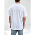 thumbnail image 2 of Men's Oversized White T-Shirt with "Aero" Graphic Tee Top, 2 of 9