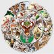 thumbnail image 2 of Pegatinas de vinilo impermeables con forma de ciervo, 50 unidades, lote de graffitis, 2 of 5