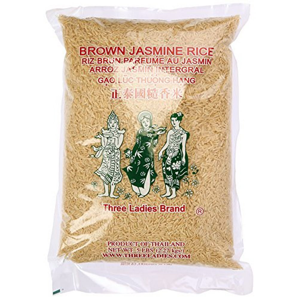 Three Ladies Brown Jasmine Rice 5 lbs