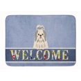 thumbnail image 1 of Carolines Treasures BB5666RUG Shih Tzu Silver & White Welcome Machine Washable Memory Foam Mat, 1 of 4