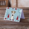 thumbnail image 2 of Winter Holiday Wire Haired Fox Terrier Greeting Cards and Envelopes Pack of 8, 2 of 2