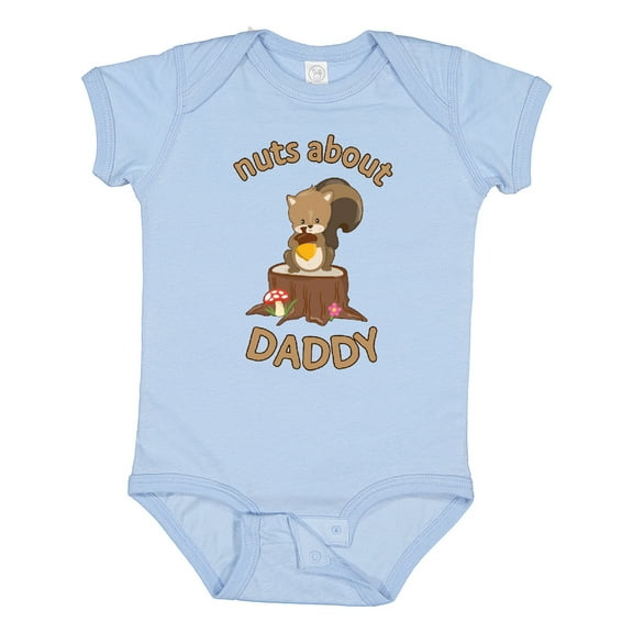 Inktastic Nuts About Daddy Boys or Girls Baby Bodysuit