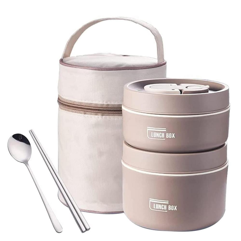 Thermal Lunch Box | Home Stackable Stainless Steel Compartment Snack ...