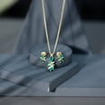 thumbnail image 6 of Rosec Jewels Natural Emerald Diamond Jewelry Set for Women - AAA Quality - Cocktail Jewelry Set - Ready to Gift, 14K Yellow Gold, 6 of 8