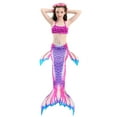 thumbnail image 3 of Girls Mermaid Swimming Tail Kids Mermaid Bathingsuit Sea Costume 3-4Years, 3 of 3