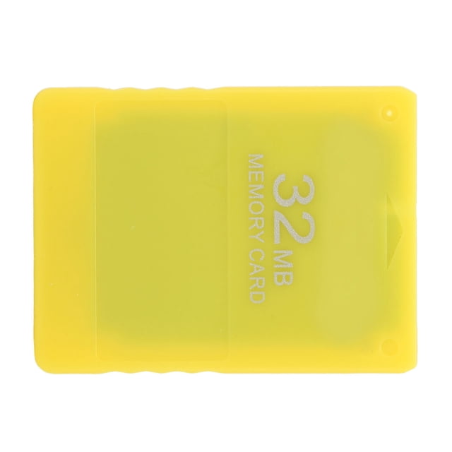 Tarjeta de memoria para juegos de 32 MB, tarjeta de memoria FMCB 1.966 de alta velocidad, tarjeta de memoria para almacenamiento de datos para PS2, color amarillo