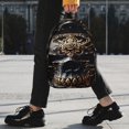 thumbnail image 2 of Lukts Gold Pattern Black Skull Pattern 15 Inch Student Backpack, Waterproof Laptop Backpack with Adjustable Shoulder Straps, Lightweight Travel, Campus Backpack, Unisex, 2 of 6